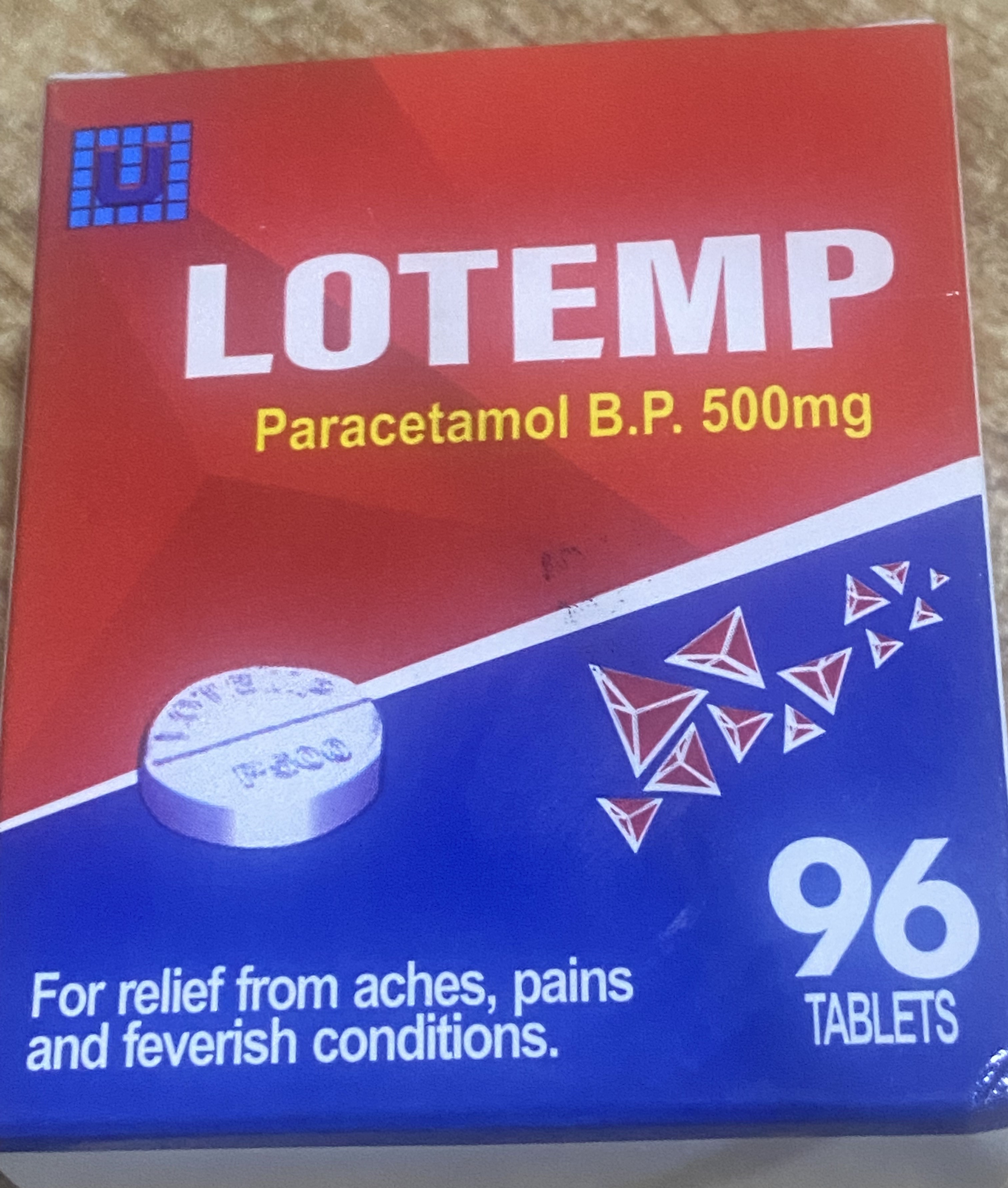 LOTEMP Paracetamol 500mg x 96