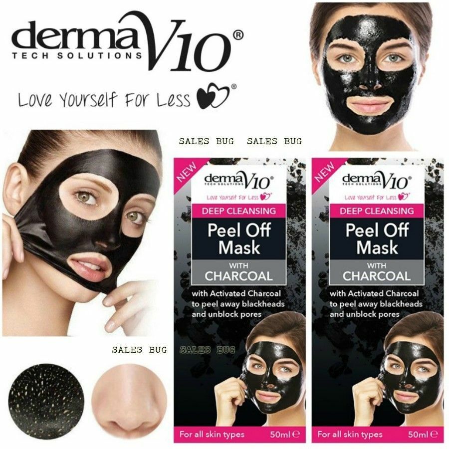 DERMAV10 PEEL OFF MASK WITH CHARCOAL 50ML